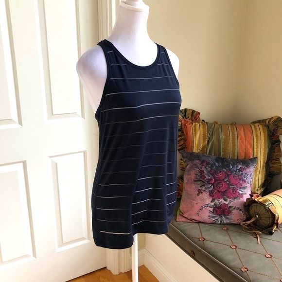 Athleta Tank Top Racerback Navy (S) - Picture 3 of 7